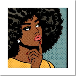 Black Girl Thinking - Pop Posters and Art